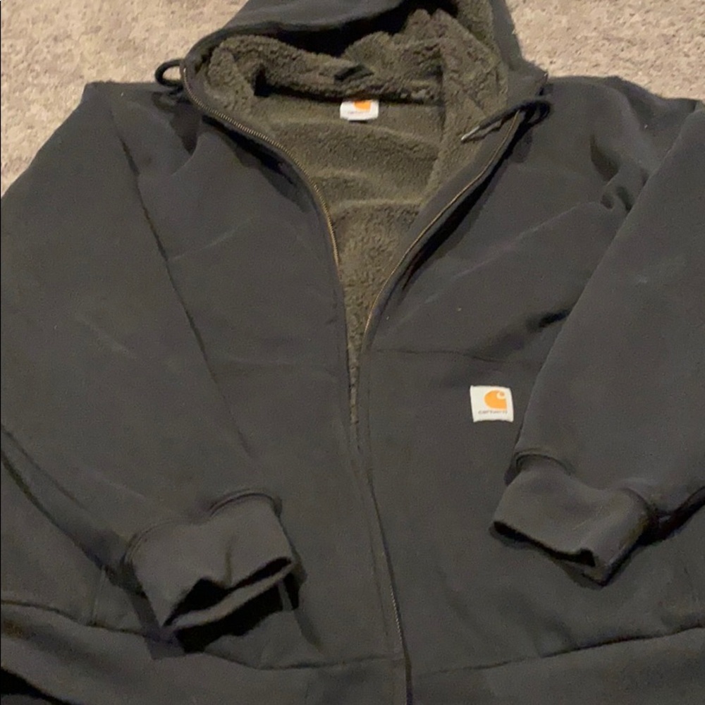 Carhartt Sherpa lined hooded sweatshirt